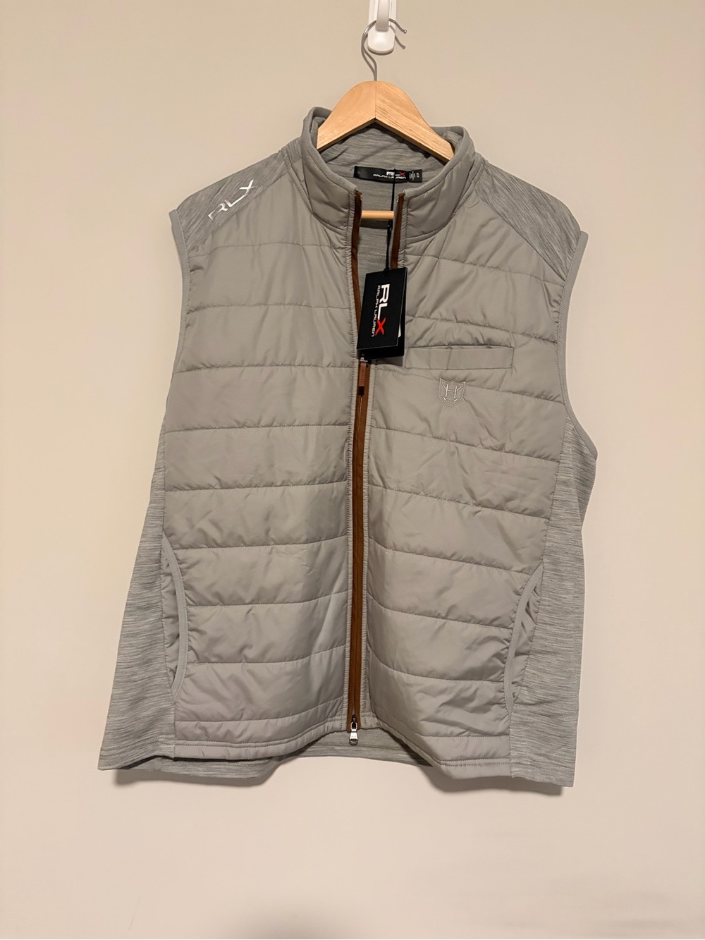 Ralph Lauren RLX Quilted Light Gray Men's Vest NWT
